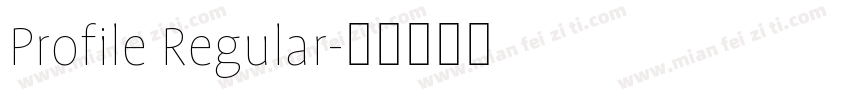 Profile Regular字体转换